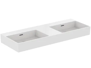 EXTRA - T391101 - Double rectangular ceramic washbasin _ Ideal Standard